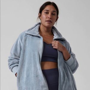 🆕 Athleta Double Cozy Karma Recover Bomber Jacket 1X